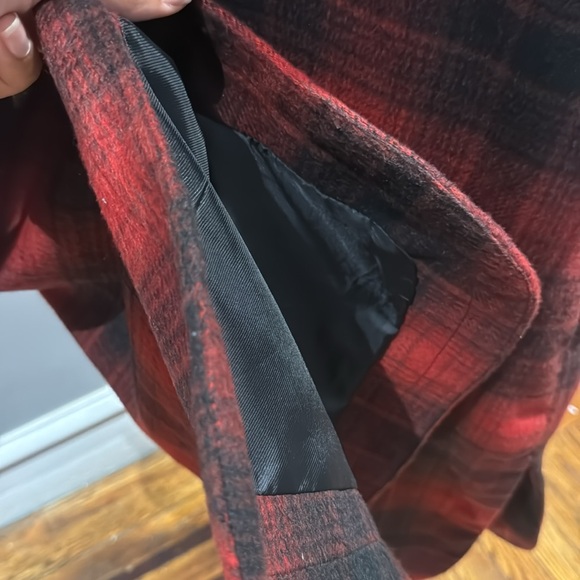 Banana Republic Long red plaid flannel Shacket Size XL - Picture 10 of 10